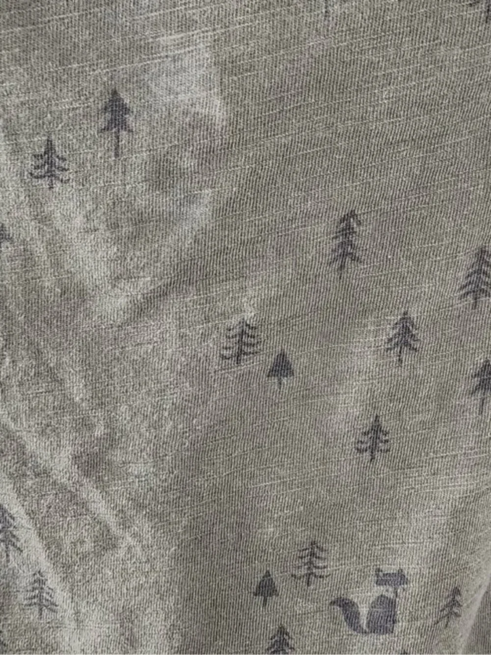 Rylee & Cru Green Pine Tree Forest Print Cotton Jersey Swing Dress